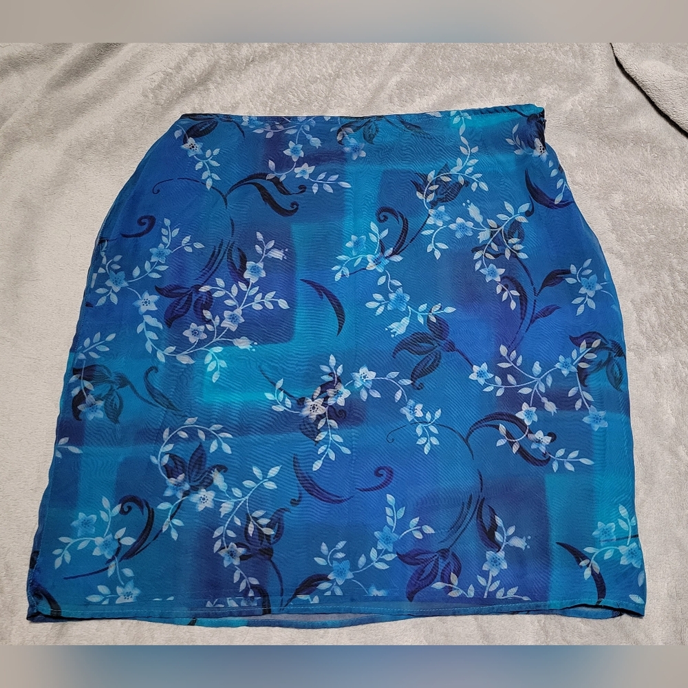 Beautiful Urban Works Women's Skirt with Sheer Overlay -Large